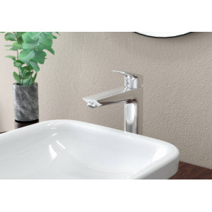 Miscelatore monocomando lavabo con salterello e scarico Logis cromo - 2
