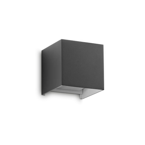 Lampada da parete Atom 10x10 cm antracite - Ideal Lux