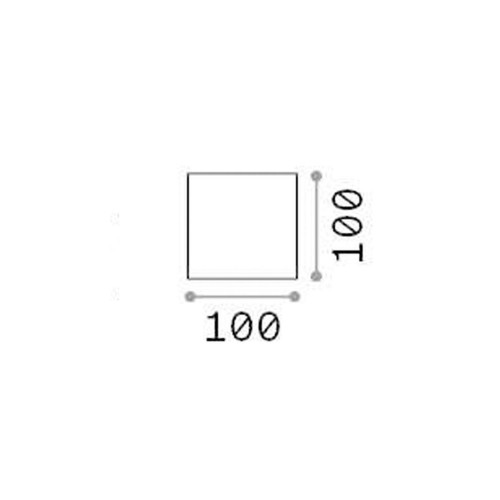 Lampada da parete Atom 10x10 cm antracite - Ideal Lux