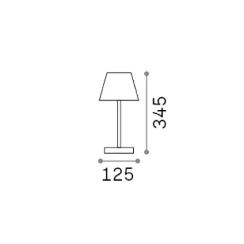 Lampada da tavolo Lolita nero  - Ideal Lux