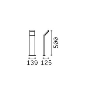 Paletto 50 cm Style bianco - Ideal Lux 2