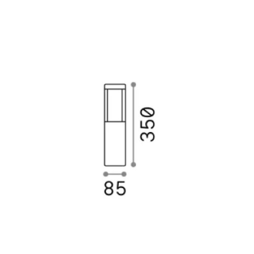 Paletto 35 cm Tifone antracite - Ideal Lux