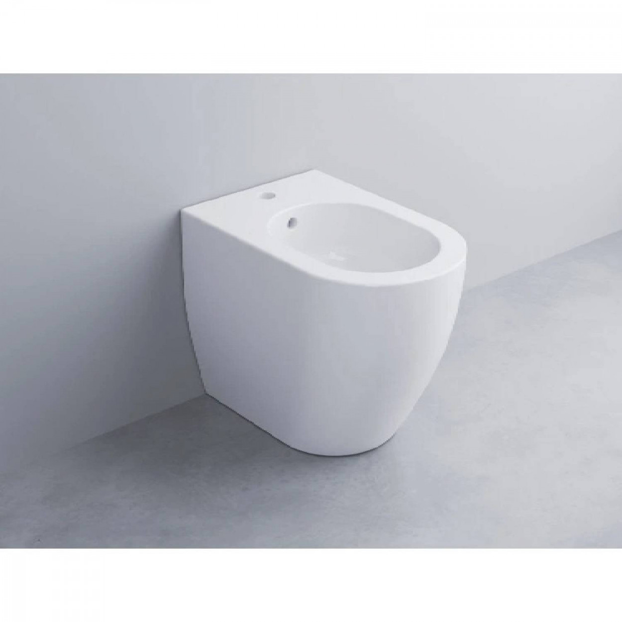 Bidet a terra filo muro Smile 35x53x42h cm bianco lucido - Ceramica Ci